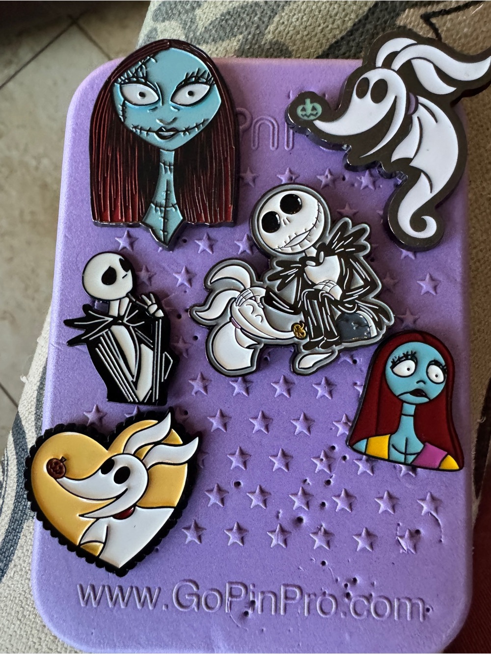 Nightmare Before Christmas Enamel Pin Lot - Jack, Sally & Zero - 6 pins